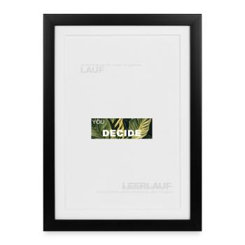 Décisions – Motif Vert Feuille - Affiche encadrée (27 × 37 cm) - noir - Devant