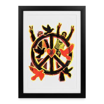 Peace Freedom Germany - Framed poster (27 × 37 cm) - black - Front