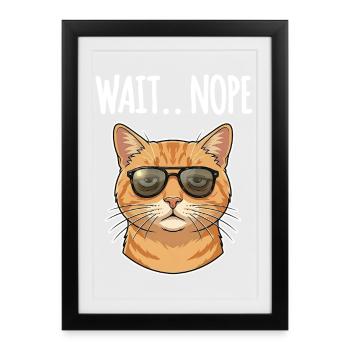N° de chat - Affiche encadrée (27 × 37 cm) - noir - Devant