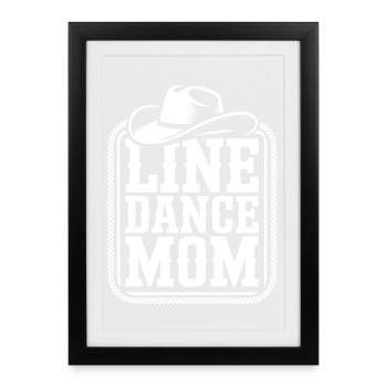 Maman de danse en ligne - Affiche encadrée (27 × 37 cm) - noir - Devant