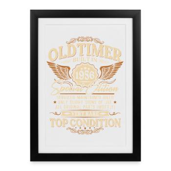 Vintage 1956 Vintage Birthday Vintage Gift - Framed poster (27 × 37 cm) - black - Front
