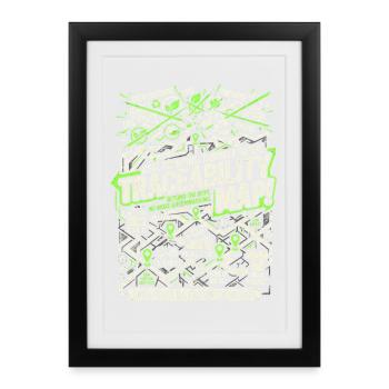 Carte de traçabilité - Affiche encadrée (27 × 37 cm) - noir - Devant