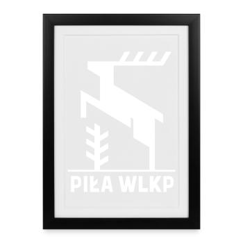 Logo de la ville de Cerf - Affiche encadrée (27 × 37 cm) - noir - Devant