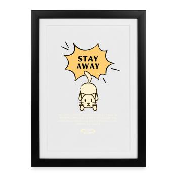 T-shirt drôle d’Éloignement - Affiche encadrée (27 × 37 cm) - noir - Devant