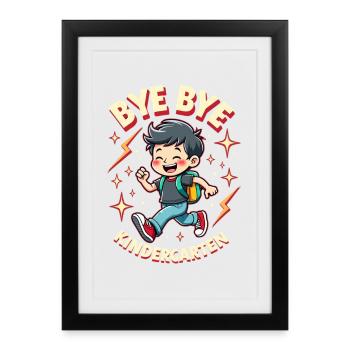 School Child 2026 School Enrollment 2026 Back to School - Framed poster (27 × 37 cm) - black - Front