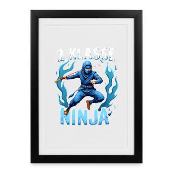 School Child 2026 School Enrollment 2026 Back to School - Framed poster (27 × 37 cm) - black - Front