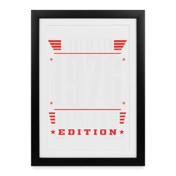 Original 1976 Limited Edition Racing - Affiche encadrée (27 × 37 cm) - noir - Devant