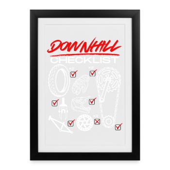 Conception de la liste de contrôle des vélos - Affiche encadrée (27 × 37 cm) - noir - Devant