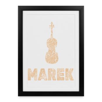 Cadeau pour Marek - Affiche encadrée (27 × 37 cm) - noir - Devant