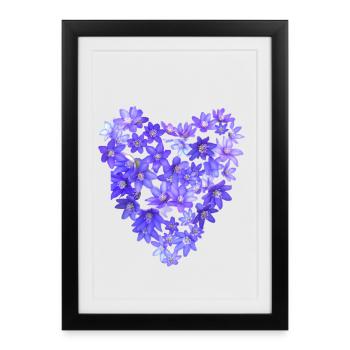 Blue Violet Heart - Framed poster (27 × 37 cm) - black - Front