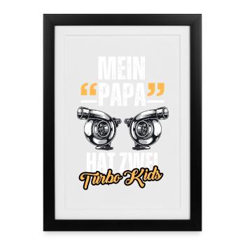 Turbo Kids - Gerahmtes Poster (27 × 37 cm) - Schwarz - Vorne