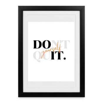 Marque de mot « Ne pas arrêter » - Affiche encadrée (27 × 37 cm) - noir - Devant