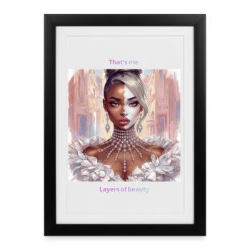 Glamour Split Portrait Crystals - Framed poster (27 × 37 cm) - black - Front
