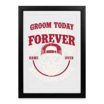 Fin du jeu JGA de Legend Forever Future Today Today - Affiche encadrée (27 × 37 cm) - noir - Devant