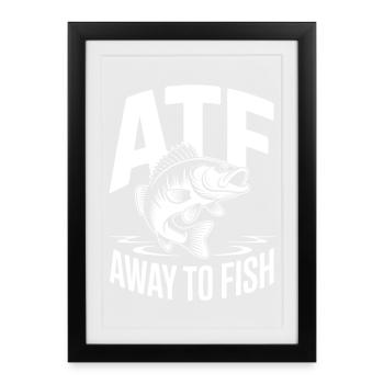 Away To Fish - Framed poster (27 × 37 cm) - black - Front