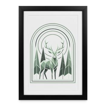 Hiking - Outdoor Adventure - Wilderness - Framed poster (27 × 37 cm) - black - Front