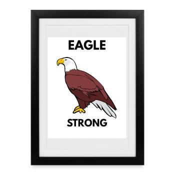 Eagle Strong Graphic Theme - Framed poster (27 × 37 cm) - black - Front