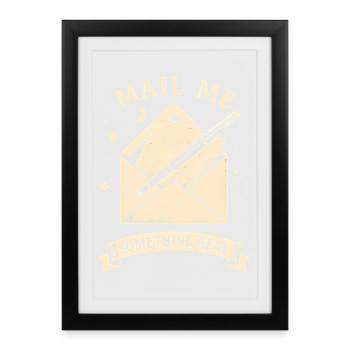 Mail Me Something Real - Framed poster (27 × 37 cm) - black - Front