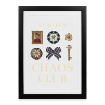 Curated Chaos Club Motifs - Framed poster (27 × 37 cm) - black - Front