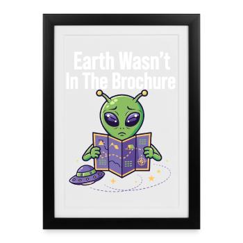 La Terre n’était pas dans la brochure Alien - Affiche encadrée (27 × 37 cm) - noir - Devant