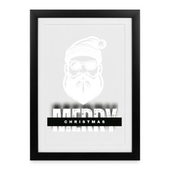 Merry Christmas Santa Claus Gift - Framed poster (27 × 37 cm) - black - Front
