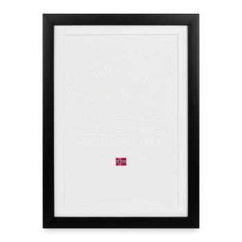 Fjord & Coast Endurance Club - Framed poster (27 × 37 cm) - black - Front