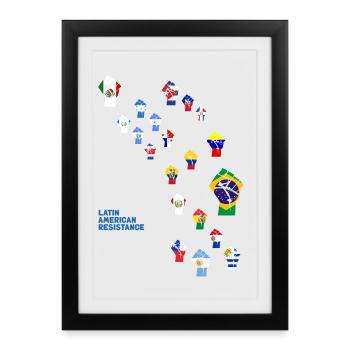 Résistance latino-américaine - Affiche encadrée (27 × 37 cm) - noir - Devant