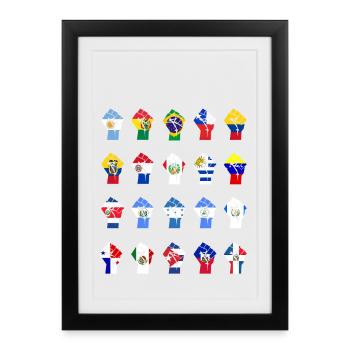 Latin American Resistance  - Framed poster (27 × 37 cm) - black - Front
