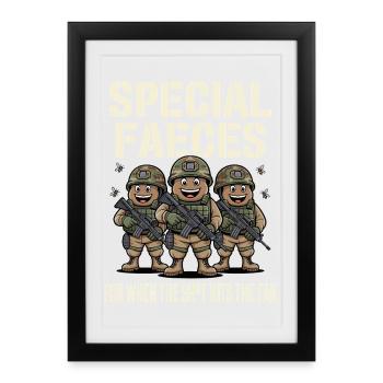 Special Faeces For When The Sh*t Hits The Fan - Framed poster (27 × 37 cm) - black - Front