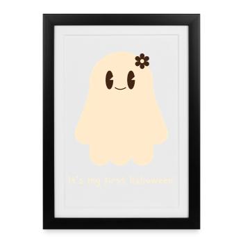 My First Halloween Baby Ghost Gift - Framed poster (27 × 37 cm) - black - Front