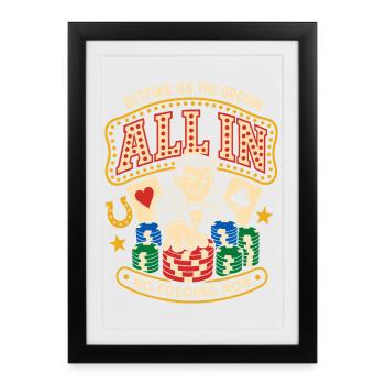 All In Poker and Casino - Framed poster (27 × 37 cm) - black - Front