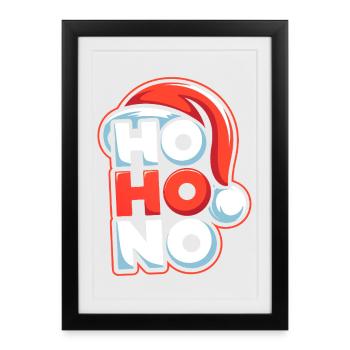 Ho Ho No Design - Affiche encadrée (27 × 37 cm) - noir - Devant
