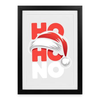Ho Ho No Design - Affiche encadrée (27 × 37 cm) - noir - Devant