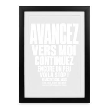 T-shirt Golf Humour Avancez Vers Moi Swing  - Affiche encadrée (27 × 37 cm) - noir - Devant