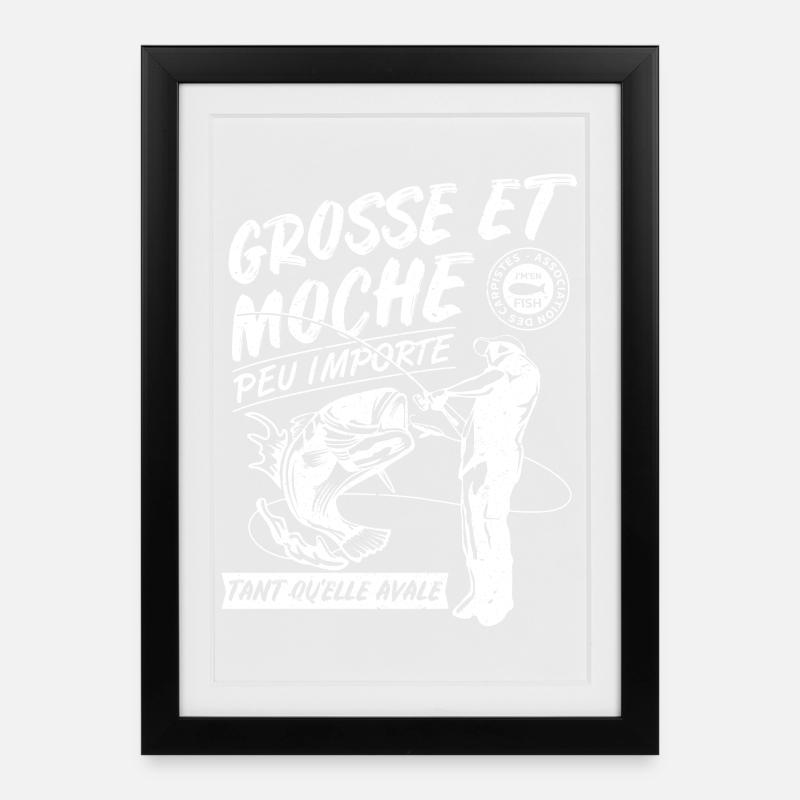 Grosse et moche peu importe - Affiche encadrée (27 × 37 cm) - noir