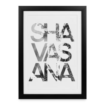 S H A V A S A N A - Affiche encadrée (27 × 37 cm) - noir - Devant