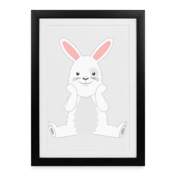 Lapin lapin - Affiche encadrée (27 × 37 cm) - noir - Devant