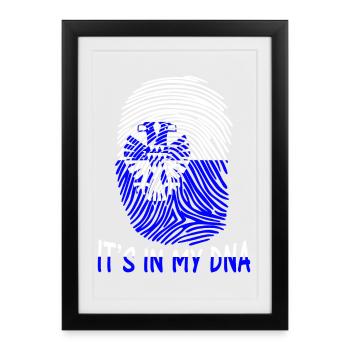 drapeau d’Arnhem c’est dans mon ADN Nederland - Affiche encadrée (27 × 37 cm) - noir - Devant