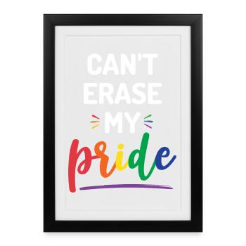 Impossible d’effacer ma fierté - Affiche encadrée (27 × 37 cm) - noir - Devant