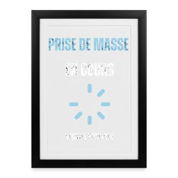 Prise de masse en cours - Affiche encadrée (27 × 37 cm) - noir - Devant