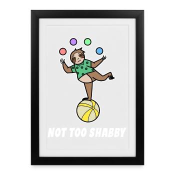 Sloth Jungle Animal Statement Zoo Mammal - Framed poster (27 × 37 cm) - black - Front