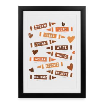 Conception de vers éducatifs motivants - Affiche encadrée (27 × 37 cm) - noir - Devant