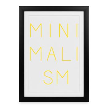Minimalisme - Affiche encadrée (27 × 37 cm) - noir - Devant