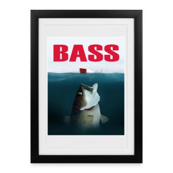 BASS ATTACK - Framed poster (27 × 37 cm) - black - Front