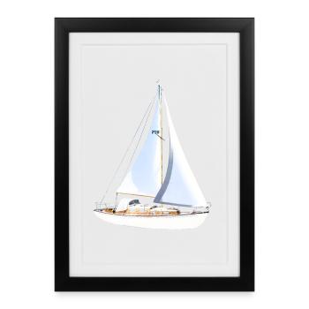 P28 - Framed poster (27 × 37 cm) - black - Front