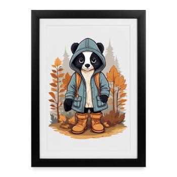 Cute Skunk - Framed poster (27 × 37 cm) - black - Front
