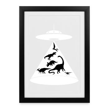 Saving the dinosaurs - Framed poster (27 × 37 cm) - black - Front