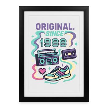 Original since 1988. Year of birth 1988 - Framed poster (27 × 37 cm) - black - Front