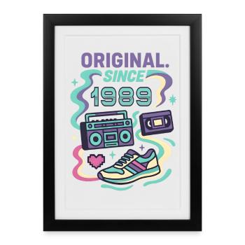 Original since 1989. Year of birth 1989 - Framed poster (27 × 37 cm) - black - Front
