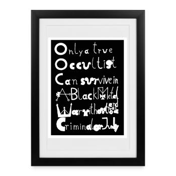 Pouvoir occulte ! - Affiche encadrée (27 × 37 cm) - noir - Devant